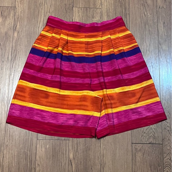 Justin B. Jones High Waisted Pink, Red, Colorful Striped Shorts Sz M - Picture 2 of 7